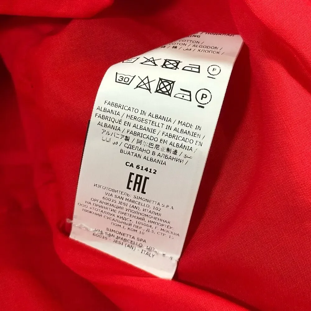 Simonetta x‎ Chantecler Capri Abito Red Christmas Dress Baby Girl Size 9 Months